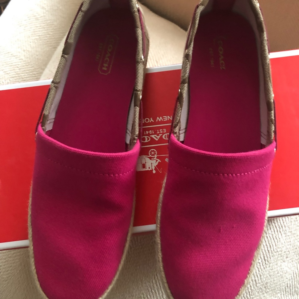 Coach pink espadrilles